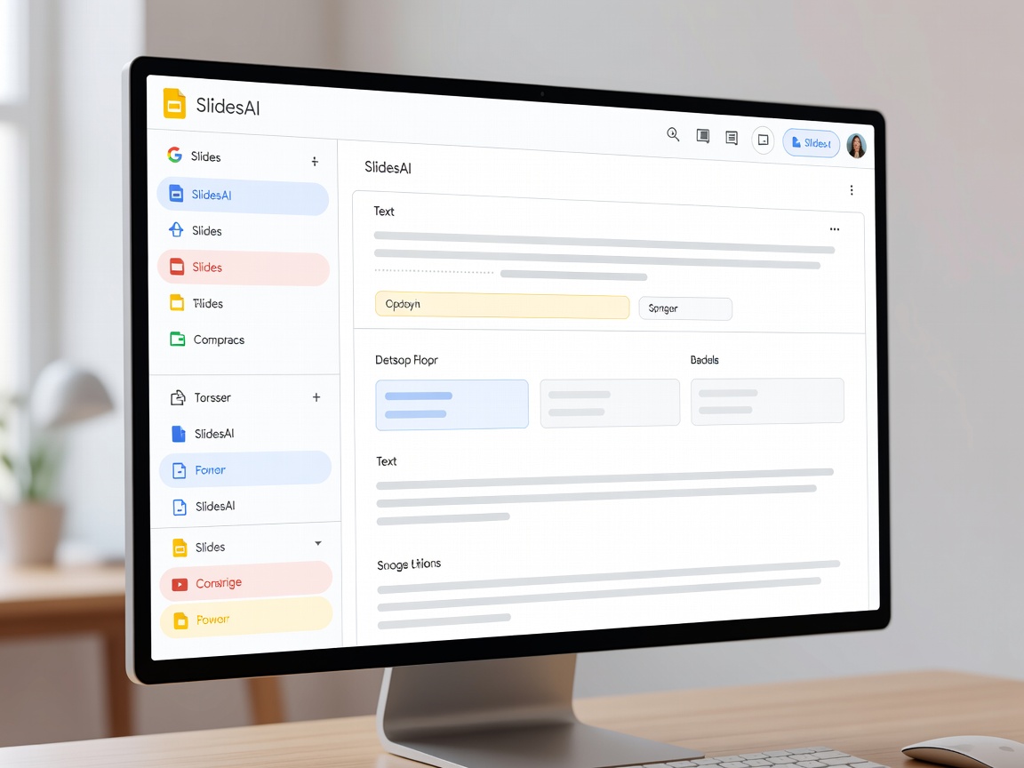 SlidesAI Google Slides Addon Interface
